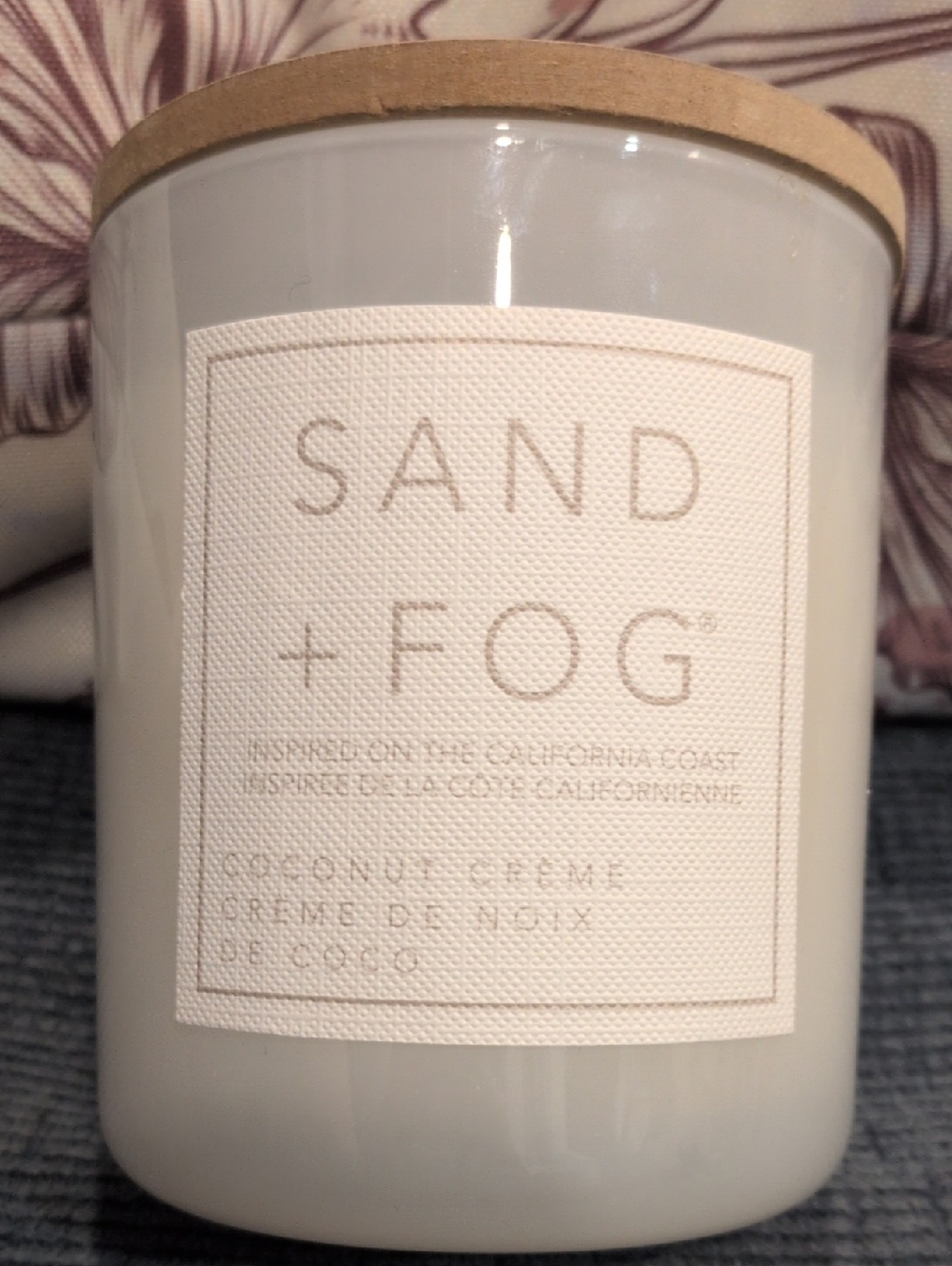 Sand + Fog Coastal Crème Scented Candle — White Jar